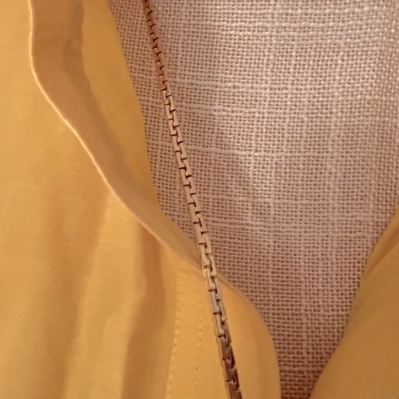 100% Silk Saffron Yellow Dress Size 10 - Picture 8 of 10